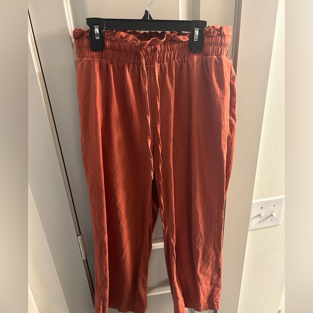 Medium, burnt orange pants, size medium